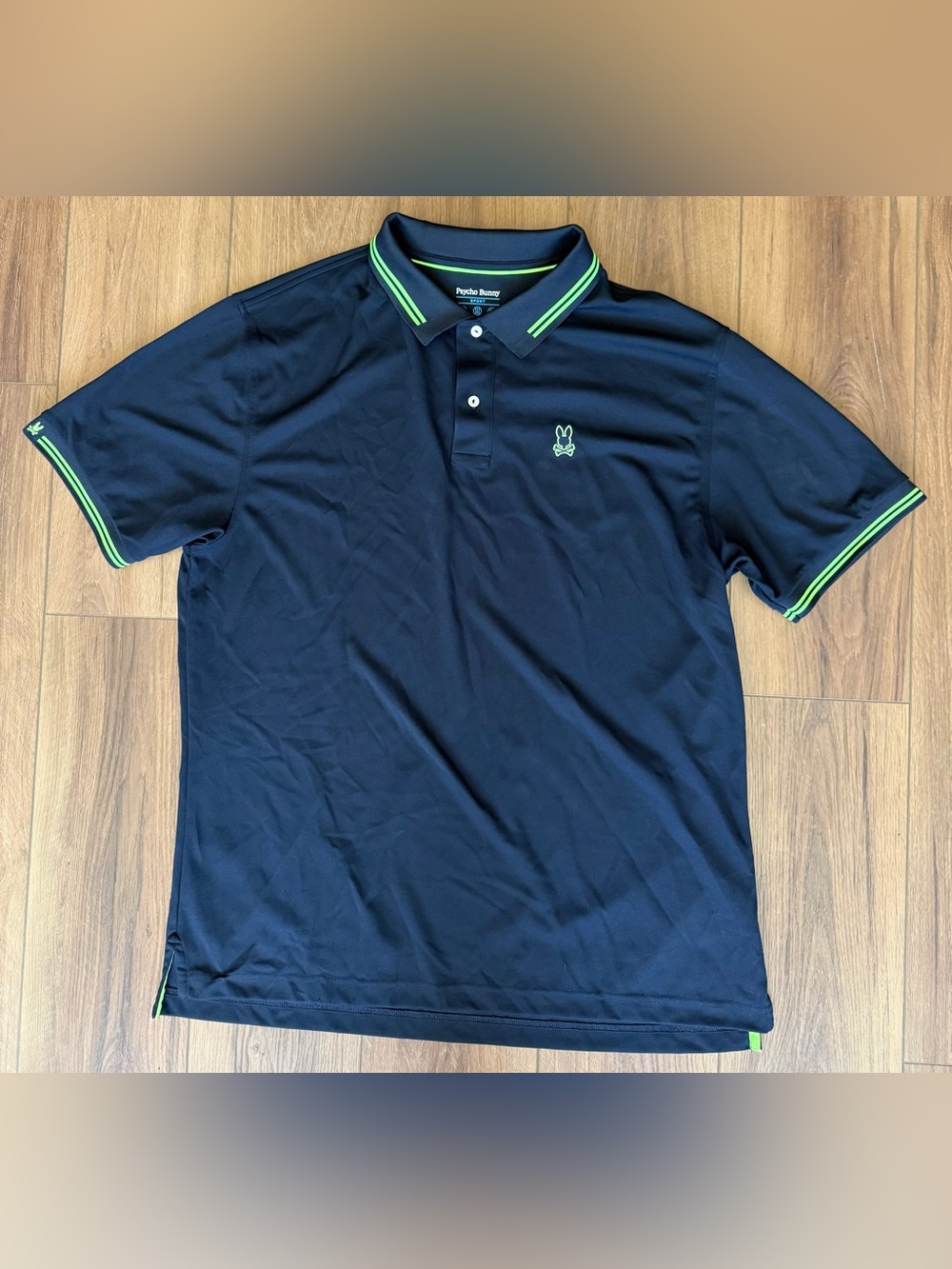 Psycho Bunny Performance Polo Mens Blue Excellent Short Sleeve Sport Shirt XL-T
